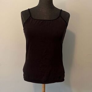 Limited Too Women's Black Square Neck Spaghetti Strap Tank Top Size 16